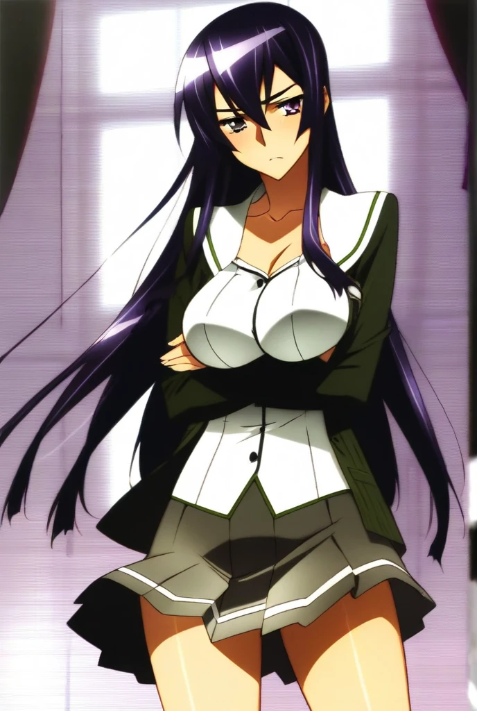 masterpiece, best quality, 1 solo girl, black hair, purple eyes, long hair, medium breasts, sexy body and face, wavy hair, smile, sleeveless shirt, scarf, black thigh-high, mini skirt, pendant, bracelet, jewelry, earrings, feather hair ornament, book, lying at the bed, night, sexy pose, cowboy shots, detailed body, face, and eyes, sharp focus, vibrant, creative, dynamic, high definition, high resolution, 8k, (Upscale: R-ESRGAN 4x+ Anime6mage enchance:4x), voluptuous body, cinema lightning, dakimakura style, looking at the viewer, hair braid