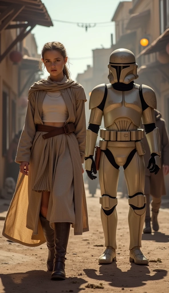 ((masterpiece), (solo character), (photorealistic:1.4), ),(best quality), (jennlaw), (epiCRealLife), (Jennifer Lawrence in jedioutfit), (Jennifer Lawrence big breasts), (Jennifer lawarence show cleavage), (lora:epiCFlashPhoto),(flashphoto), (flash photography),((Star Wars outdoor), (star wars desert), (kneel on the sand),(Jennifer Lawrence wearing Jedi boots) (look at viewers), (at night), (night time), (pose for pictures), (photoshoto), (Star wars theme)