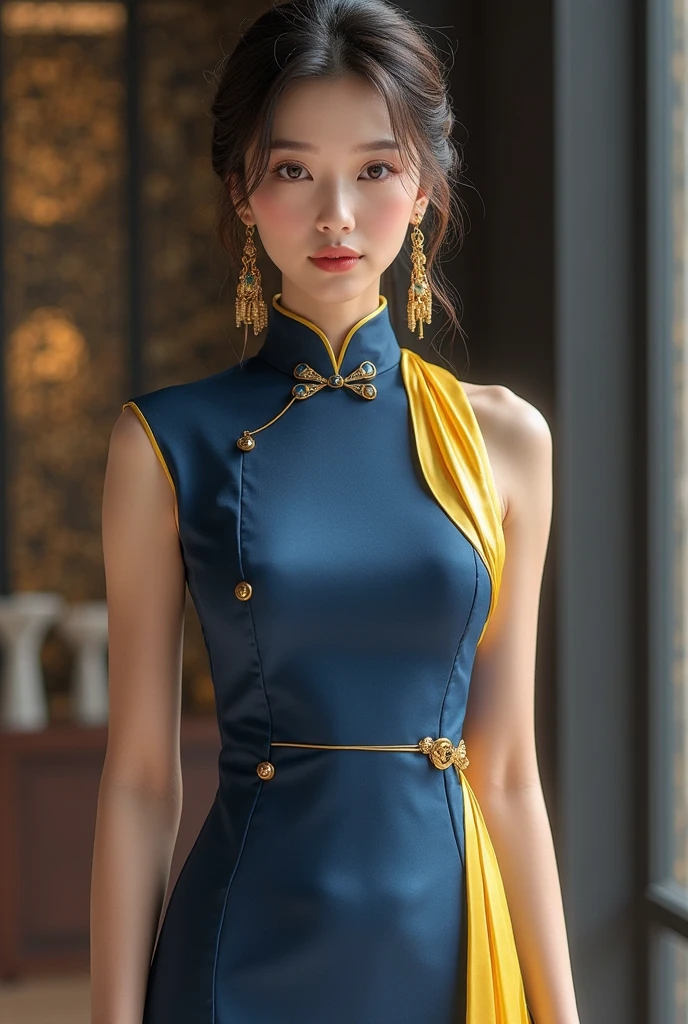 score_9, score_8_up, score_7_up, BREAK,
High resolution, adult woman , good lighting, despicable, , (No nudity), (((China dress))), (()), ((())), (garter belt), abdomen only, (), , cute face, I'm embarrassed and blush, humiliating, ((turn around and look back)), ((See-through))()(T-back)(a large amount of is on the body,)