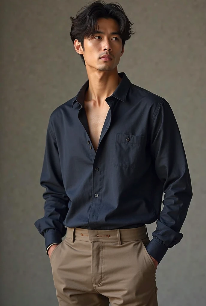 1 boy, tall, green tone, green, grass, model figure, (solid green top, bright green pants, green tone scene in background: 1.7), handsome, focus face, look at the audience, (Kim Do-young, Hyung-tae, Kim Young-shen, Doug Jiang, Hong Joon-hyung: 1.2), shirtless, clear details, Arafard male.