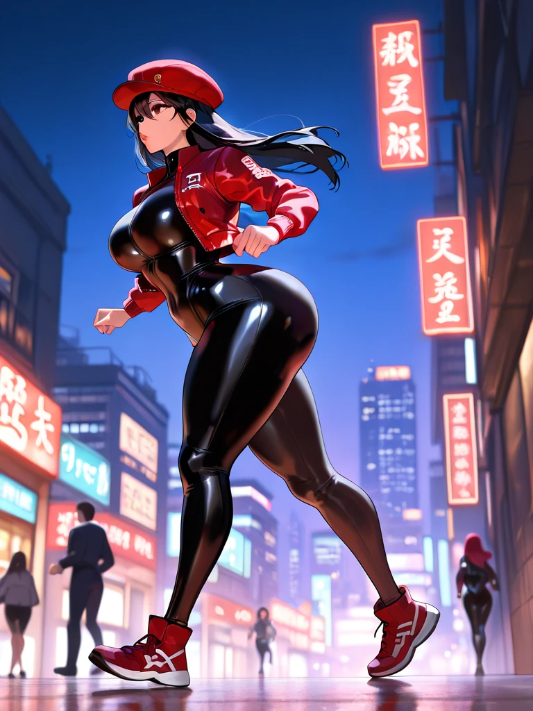 Giantess,GtsCity,in city,half bra,stiletto,(extremely huge breast:1.2),(Long legs:1.5),Extremely tall girl,Beautiful looks,(GTS:1.1),ground view,Stepping,rampage,(Full body photo:1.2),Black hair, Look at the camera ,torogao, Light blush, surrealism, expressionistic, Contemporary art, Cinematic lighting, 8K, Super detail, hyper HD, Masterpiece, Anatomically correct, Accurate, High details, Best quality, 8K,