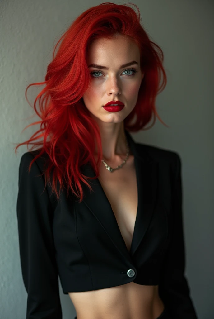 Red head female vampire (modern with blue eyes)