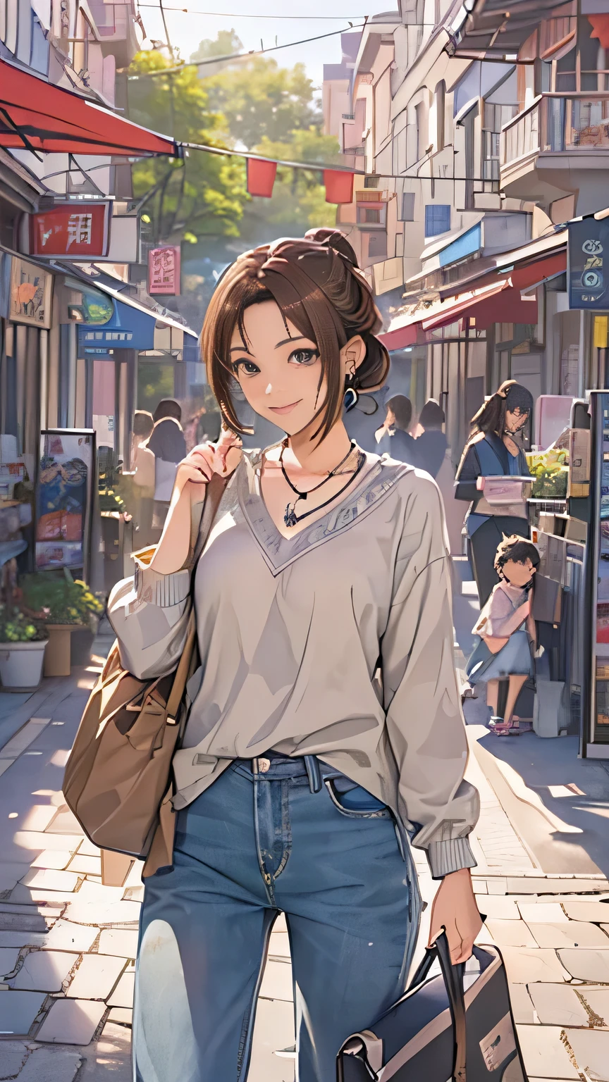 the background is the city 、skyscraper、 night view(top quality、masterpiece、high resolution)、( sergeant style watercolor painting )、(anime art)、、((Right next to you、Female Profile、))、( detailed depiction of a beautiful face )、suit jacket、Long sleeve tops、kind smile、 1 medium short hair、Dark brown hair、braiding、、
information(top quality:1.2)、are very good and detailed、high resolution、masterpiece:1,2、bright color、Bokeh、professional lighting、Physically Based Rendering、flat color:0.8、 FINE ILLUSTRATION 、realistic:1.37、 Shinkai Makifu 、Name Style、Light brown hair、An elegant update、short bob、three young women in casual clothes、Laugh together、dynamic poselip、cheek(Dark brown hair/)bungs、cheek()、(最高masterpiece1.2)繊細なイラストare very good and detailed、BREAK Blue Sky 、detailed background、20 year old women、、have a smiling face、clenching her teeth、clenching her teeth、lip、cheek(flat color: 0.8)、(masterpiece: 1,2)、(masterpiece: 1,2)、high resolution、超high resolution、top quality、high resolution、 ultra thin illustration、 Shinkai Makifu 、your name is style、long hair、short bob、necklace、earrings、dynamic pose、selfie、full body、brown hair、braiding、hair bun、ponytail・hair bunスタイル、necklace、 barrette、ribbon、earrings・アニキュア,。