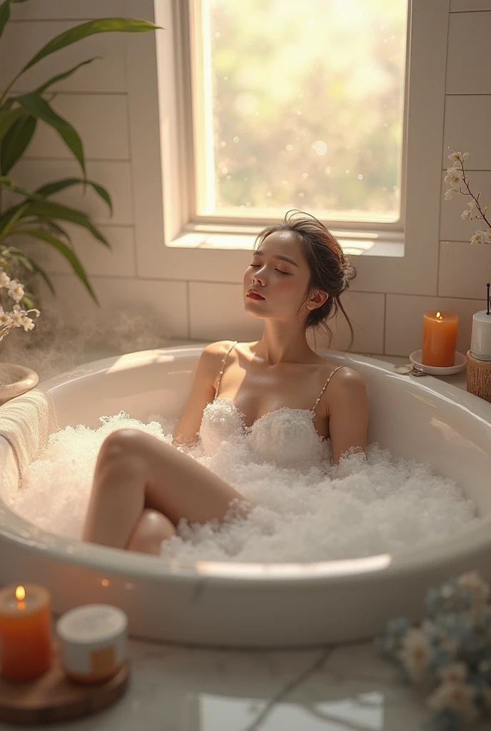 woman in bathtub