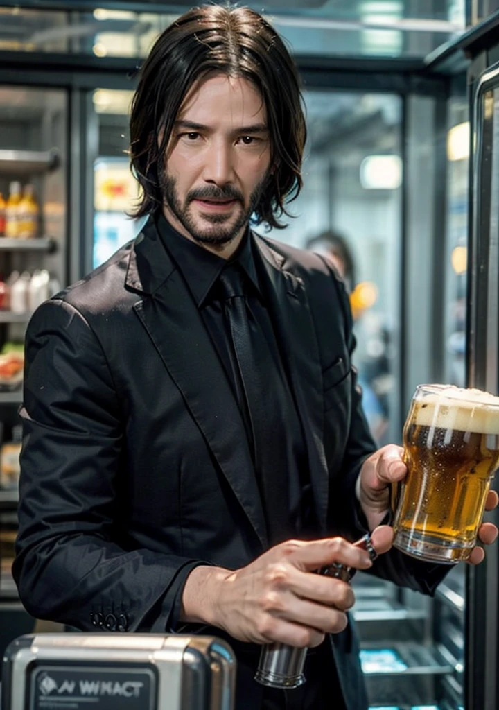 Loki, dressed as a barman, in a pub, making cocktail, photography, trending on artstation, sharp focus, studio photo, intricate details, highly detailed, by greg rutkowski   <lora:Loki768:0.7>