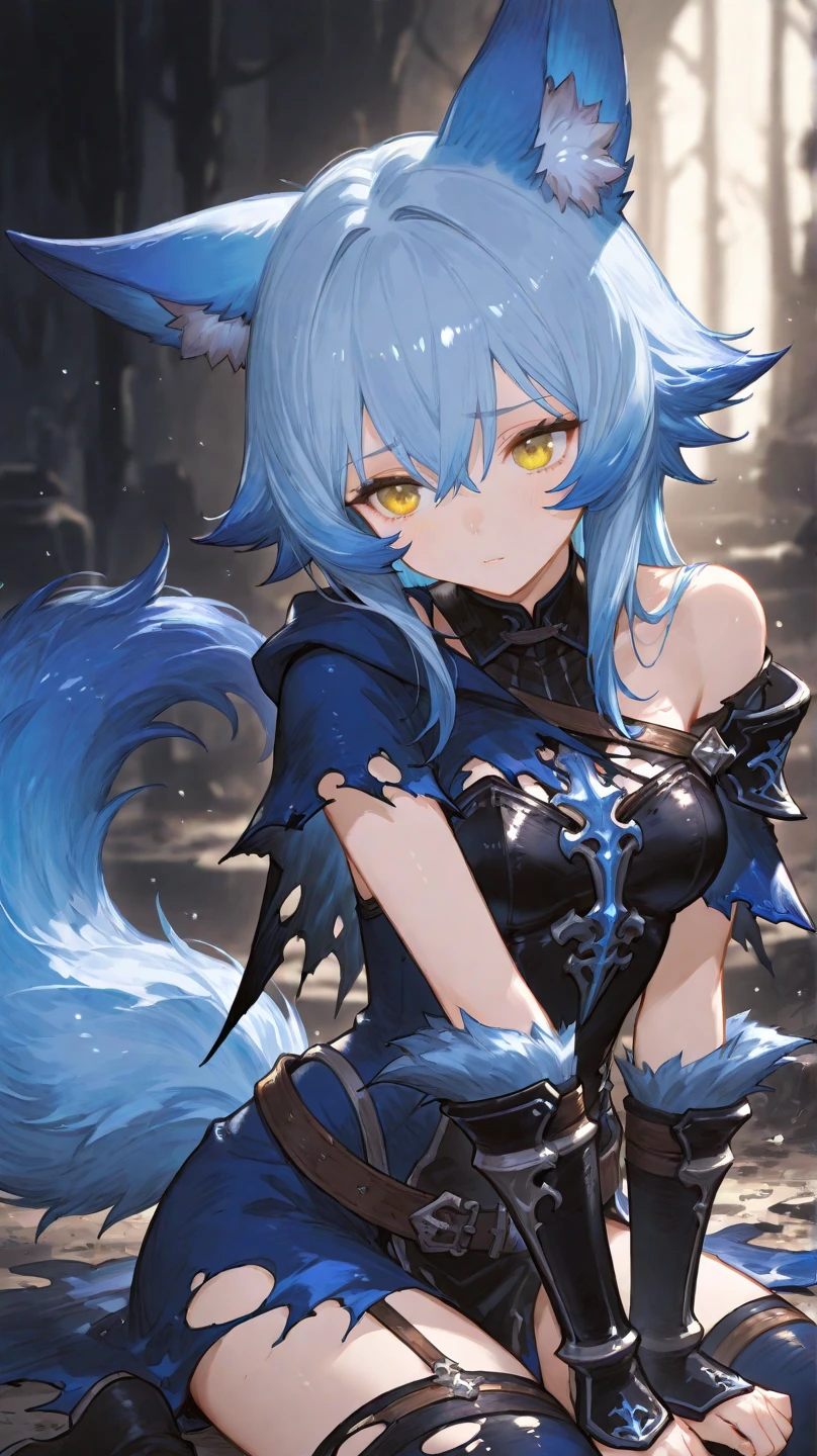 Dragon Cat, Blue feather