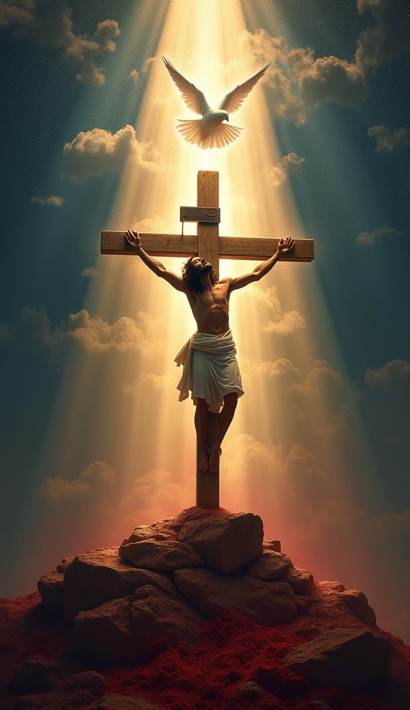 Generate a beautiful image that has the phrase  "The cross is the strength and wisdom of God"