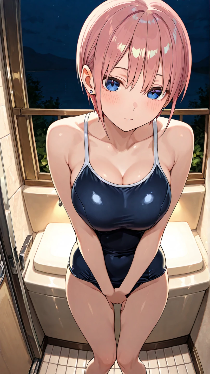 Selfie、M-shaped legs、Spread your legs、Slanted Eyes、Buns under both ears、Swimwear、locker room、locker room、Wet、Pink Hair、Blushing、Pink Hair、Buns under both ears、Blushing、Pink Hair