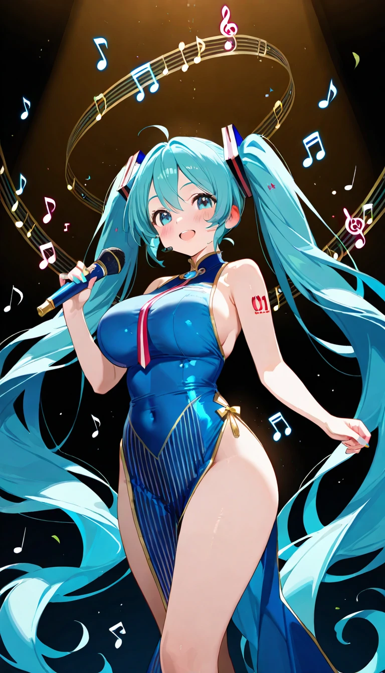 Masterpiece, Hyper detailed, Best quality, UHD, Ultra high resolution, (16K), (((3D))), ((Anatomically correct)), random poses, Acting very Joyful, :D Expression, (((Very Joyful))), (Adorable), 1female, solo, Mature, (Hyper detailed revealing Psychedelic Rainbow Dress:1.0)), ((headphones:0.5), (Shiny skin), Busty, Curvy, Wide hips, (Hyper detailed eyes, Teal eyes, Longeyelashes:1.0), Jewellery, Makeup, Music notes, ((Pink hair, Medium hair, Hair clips:0.5)), {{{Club lighting}}}, ((Psychedelic, Dance stage, musical aura, performance, sparkling, Music Notes)), AGGA_ST009