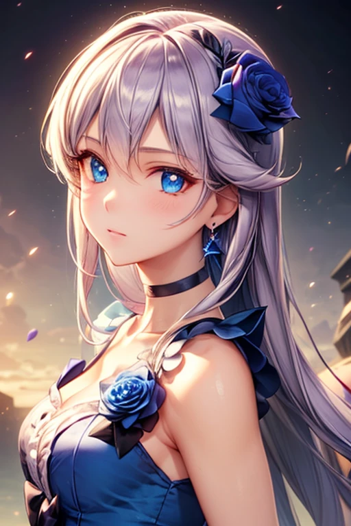 (masterpiece:1.2), best quality, high resolution, unity 8k wallpaper, (illustration:0.8), (beautiful detailed face:1.2, beautiful detailed eyes:1.2), perfect lighting, extremely detailed CG, (perfect hands, perfect anatomy), 

Cute, beautiful, charming lady, shiny hair, lustrous skin, beautiful light big eyes, 
milf, married woman, soft With a gentle appearance and a gentle mother-like atmosphere,
Feminine style, beautiful kubire, beautiful, naughty face,

moonlight_a, long hair, purple hair, sidelocks, hair ornament, hair flower, blue eyes, big breasts, black choker, earrings, blue flower, magical girl, waist bow, cure moonlight dress, jewelry, flower, wrist cuffs, single elbow glove, boots, eyelashes,