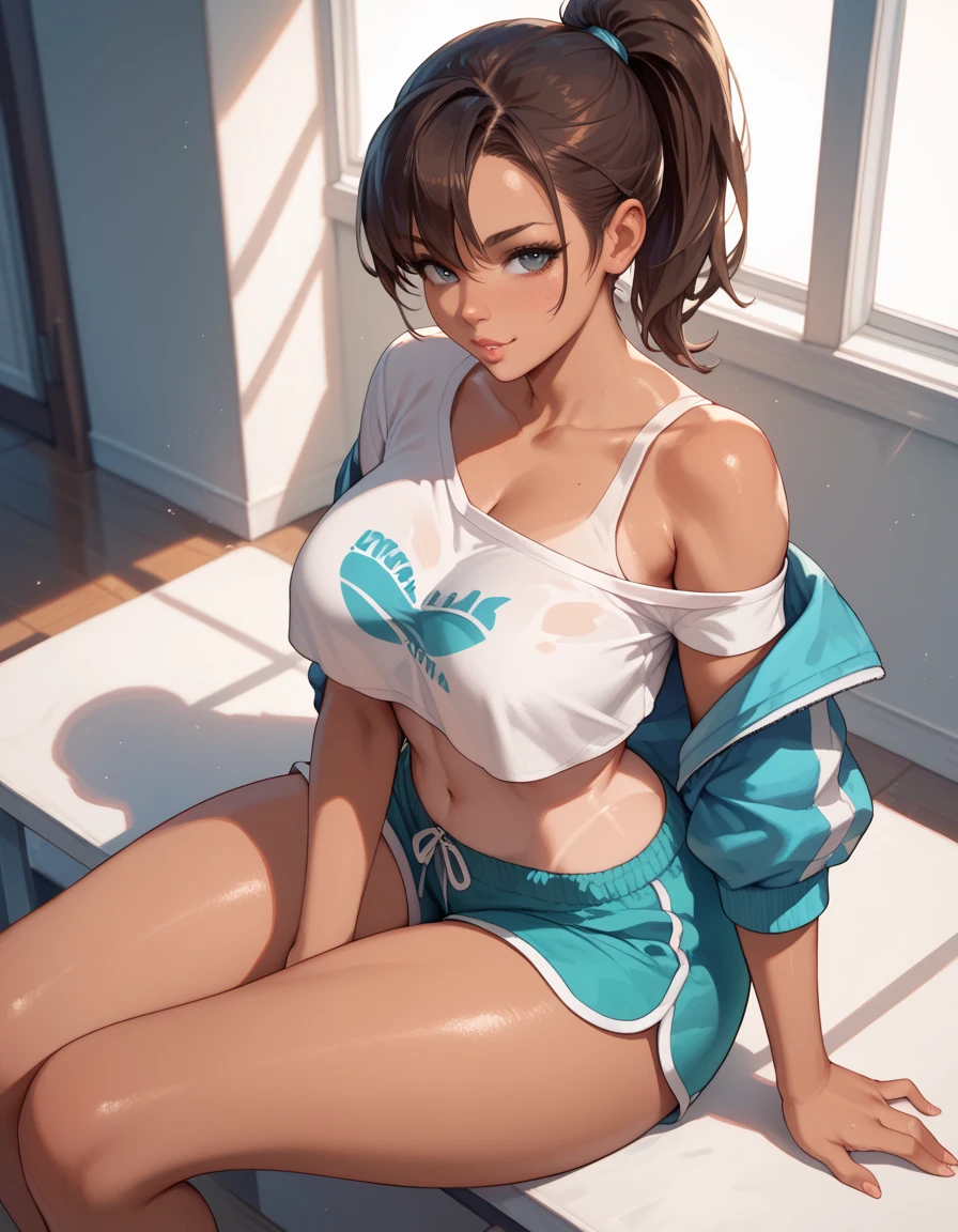(european girl as a lifeguard, sitting in the sun, lifeguard tower, plain white shirt, red shorts), 8k, depth of field, volumetric haze, global illumination, dynamic lighting, best illumination, volumetric lighting, ultra highres, 8k, realistic, photorealism, photorealistic, hyperrealism, photon mapping, physically-based rendering,