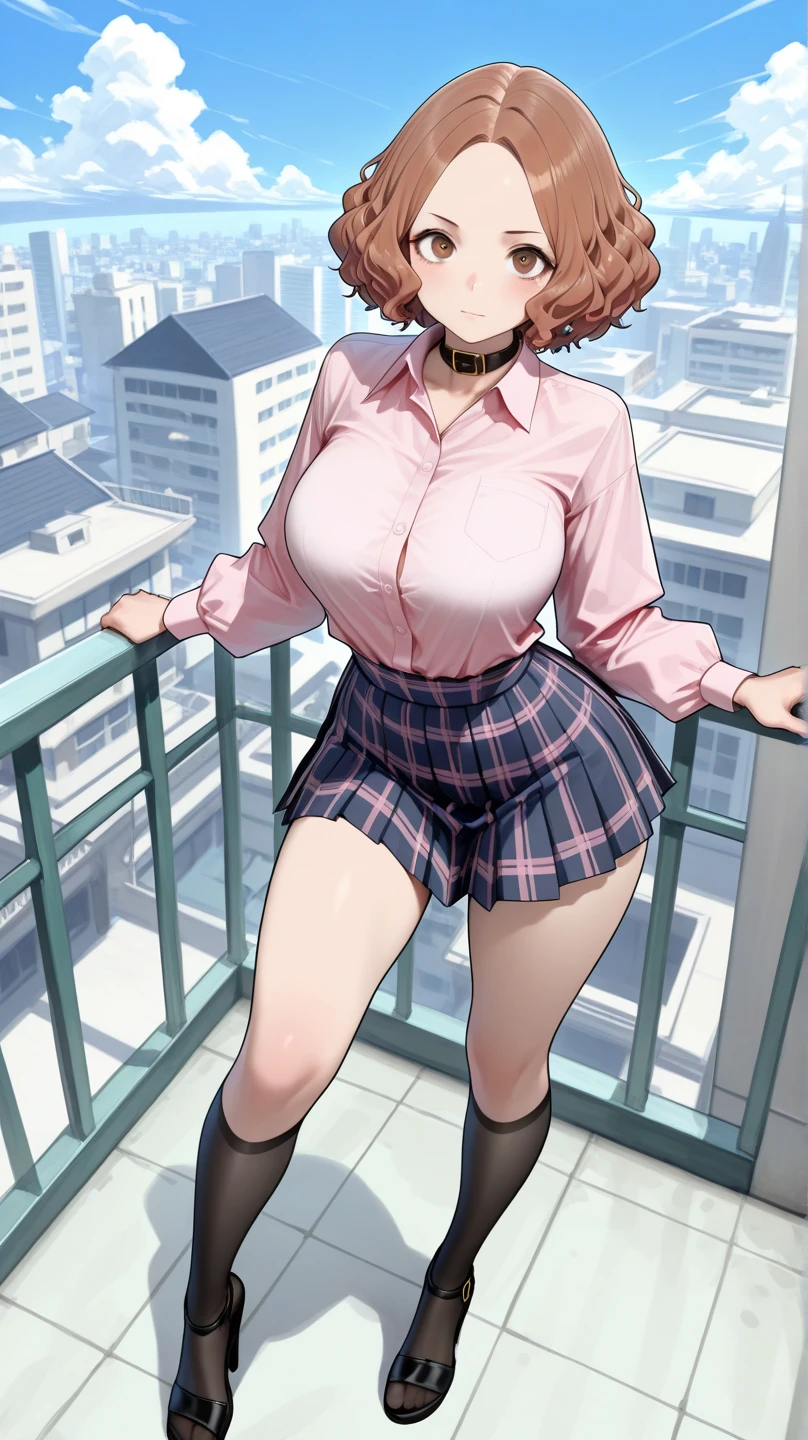 full-body close-up, create an elegant atmosphere, (masterpiece),(best quality), glasses, chakumomi, pov hand, breast grab, (embarrassed),sweater, in library, standing on wood floor