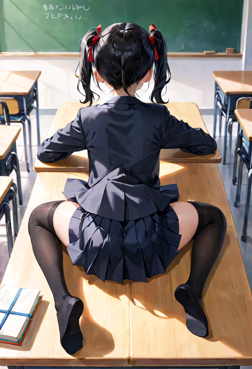 summer、thick、Sweat、、high school girl、Low length、(((((Eyes hidden by long bangs)))))、(((Long black hair:1.2　hair band)))(((Black-rimmed glasses:1.2　black eye)))、Strong sunlight、thicksummerの昼間、Dazzling sunlight、Look at this、glamorous、Checked mini skirt、Navy knit vest、sneakers、Skirt flip、Showing sexy panties、Flip up your skirt with both hands、indoor, classroom, School desk, window, School Chair, curtain, Natural Fingers、誰もいないclassroom、classroomの机に座り、Spread your leg-shaped legs、Open up、Opening her pussy with both hands、Embarrassed、Thin pubic hair、Plump