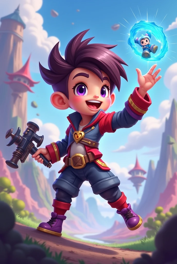 "Create an image featuring Mateus, the valiant 6-year-old boy with untapped powers, as an integral part of the team. Depict his youthful enthusiasm and show hints of his potential abilities, symbolizing his journey of discovery." --auto --s2