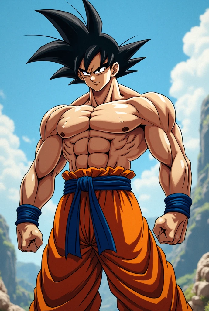 Goku doing muscle up