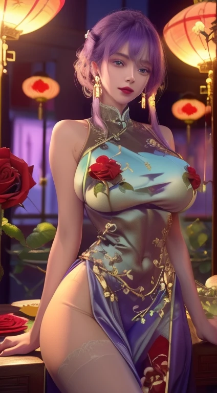 1 girl, Korean, masterpiece, changeable postures, Solitary, (zen Tangles, mandalas, Tangles, Tangles), (Flowers: 1.2) Official Art, Unity 8k wallpaper, Super detailed, aesthetics, masterpiece, best quality, photo realism, Shirts, Black skirt, photo, Close-up of face, White skin, Big bright eyes, The nose is high and straight, (Pretty Face: 1.5(((Large Breasts、Low-cut,Cleavage, Wide hips,)))((Long legs)),Hourglass figure,), Smile, technical aesthetics, real