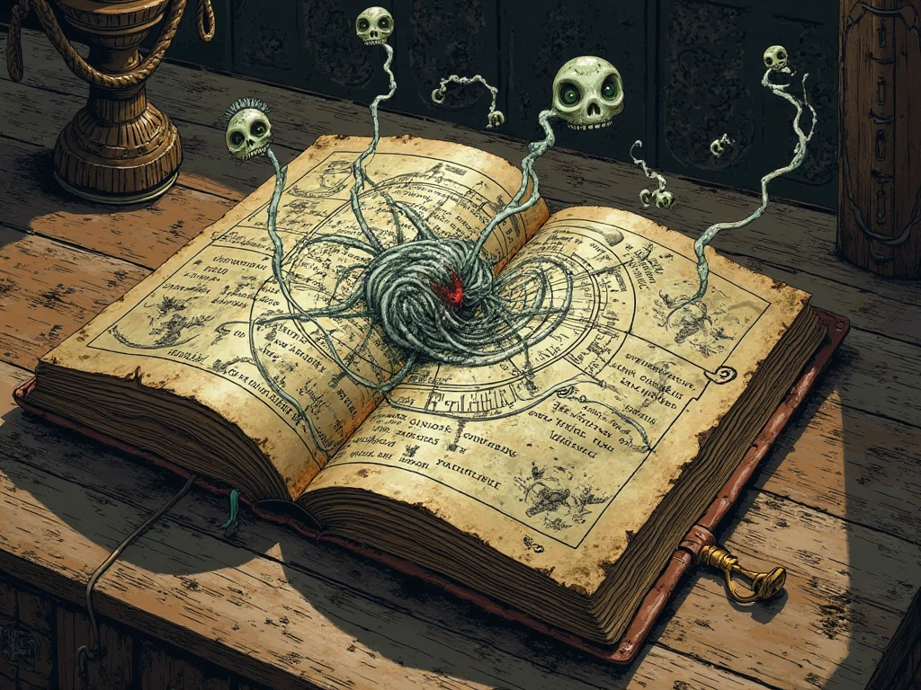 <lora:DaVinciTech-25:0.8> davincitech, scifi, (masterpiece, best quality, realistic, detailed, crisp:1.2), (text), <lora:Necronomicon-10:0.4> Necronomicon Sketch, (forbidden old tomes, on a bloody table, necronomicon), heavy shadows, by leonardo da vinci