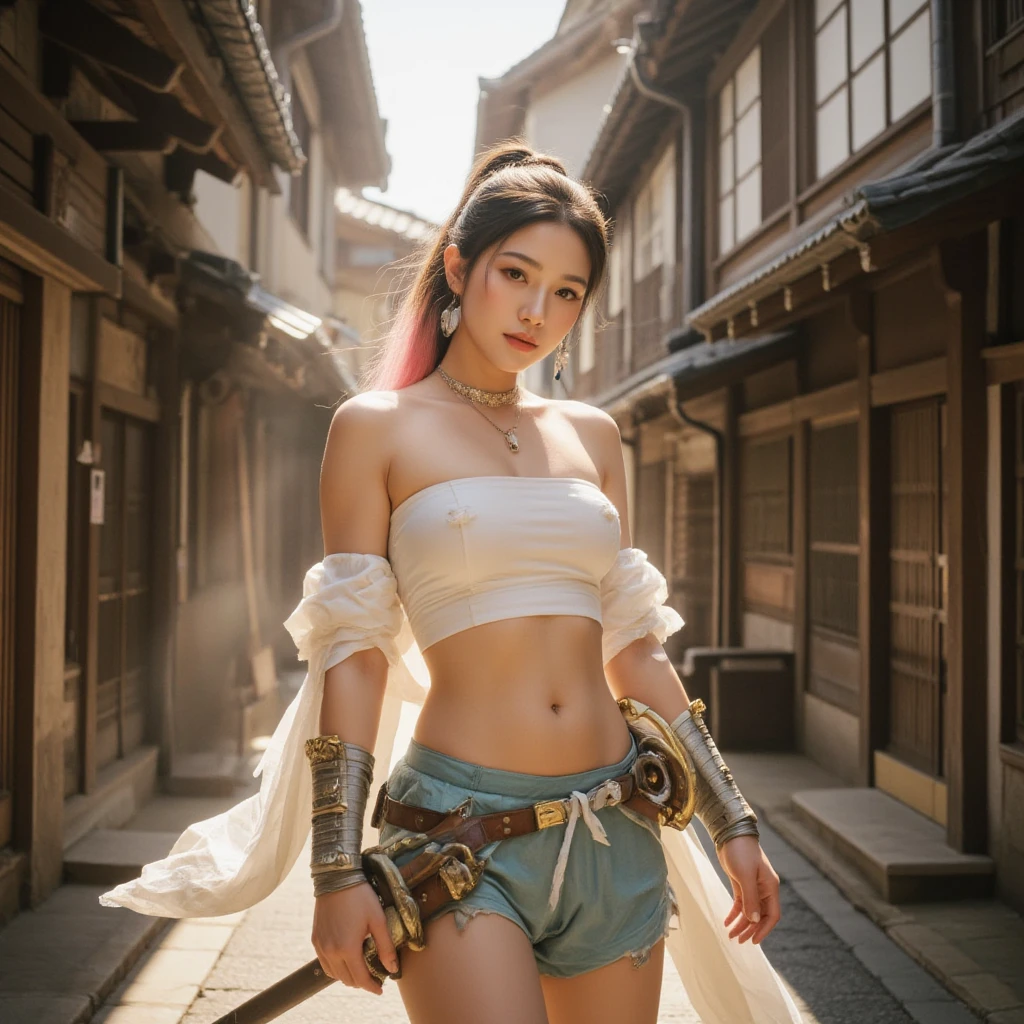 In a very grand scene，The extra-large wide-angle lens captures the appearance of a female centaur。She is a Sunflower Worship nun，Facing it（Has a cartoon smiley emoji：99.99）The knitted sunflower icon prays。She is tall，It has the ultimate curvy beauty，The muscles are slender and firm，Beautiful lines。She has（Super huge sky blue eyes：99.99）、always（Wearing sexy glasses：6.66）、（She wears solemn nun attire：9.9）、Stepping on a boot-style skyscraper-heel、A pink cross hangs on his chest。Use Midjourney's advanced tools，Designed for female centaurs（Cartoon smiley face knitted in the center of a huge knitted sunflower disc：99.99），This is the icon of God woven from high-grade yarn，and noble and solemn nun costumes，and highlight her unique physiological characteristics and appearance details，Add realism。And in the context of her prayers and listening to confessions，Spectacular views of nature，Such as the sky where storms and sunny days alternate、Brilliant rivers of stars and auroras、The snow-capped summit of Mount Everest、Fireworks in the mountain town, etc。ao mesmo tempo，Away from the hustle and bustle next to the chapel，Create a fantastic scene。Use Midjourney's advanced tools and multiple color palettes、Brush Strokes、Texture tools and model packages，It shows a sense of atmosphere where beauty and charm coexist。The charm of the female centaur is highlighted through color and lines，Enhance realism with detailing，Create a surreal dreamy feeling。Additionally，Use Midjourney's tools to add various exorcism props and books to the female centaur、pergaminhos，Create intricate hairstyles and outfits，Give her a sense of premium。She never flinches，No matter what monster you encounter，can respond quickly，Even the most extreme armies of natural disasters and monsters could not stop her and her front（Sunflower with Tyndall effect that emits sunlight9.99）。Use Midjourney's powerful tools，You can do it with incredible detail and beauty，Bring this ultra-grand and beautiful scene to life。Ultra-grand s