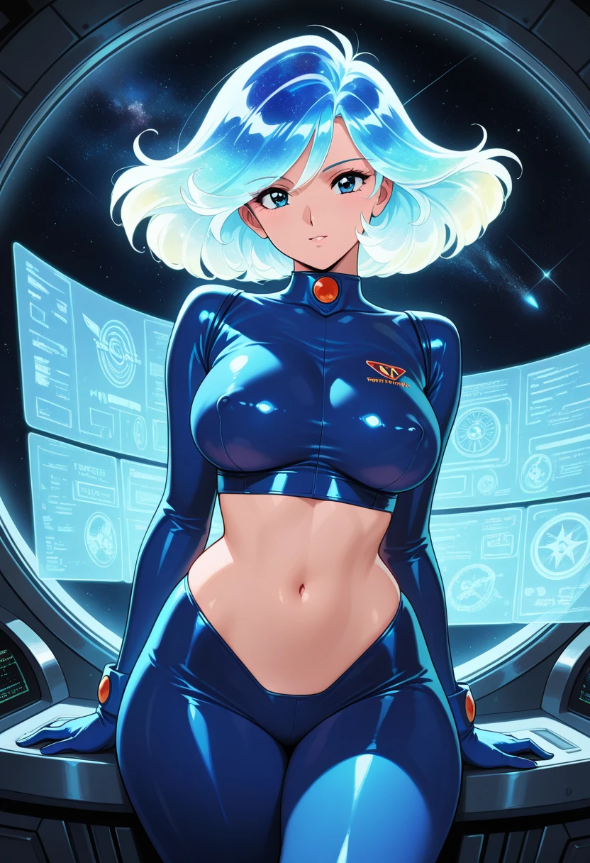 a atriz porno mulher costa mas olhando simulando uma foto em um $3000 pastel blue sexy mini suit with tights, em saturno, Cru, 8k, Ultra HD, sincero, amador, fechar-se, ((achando que cometeu um grande erro))