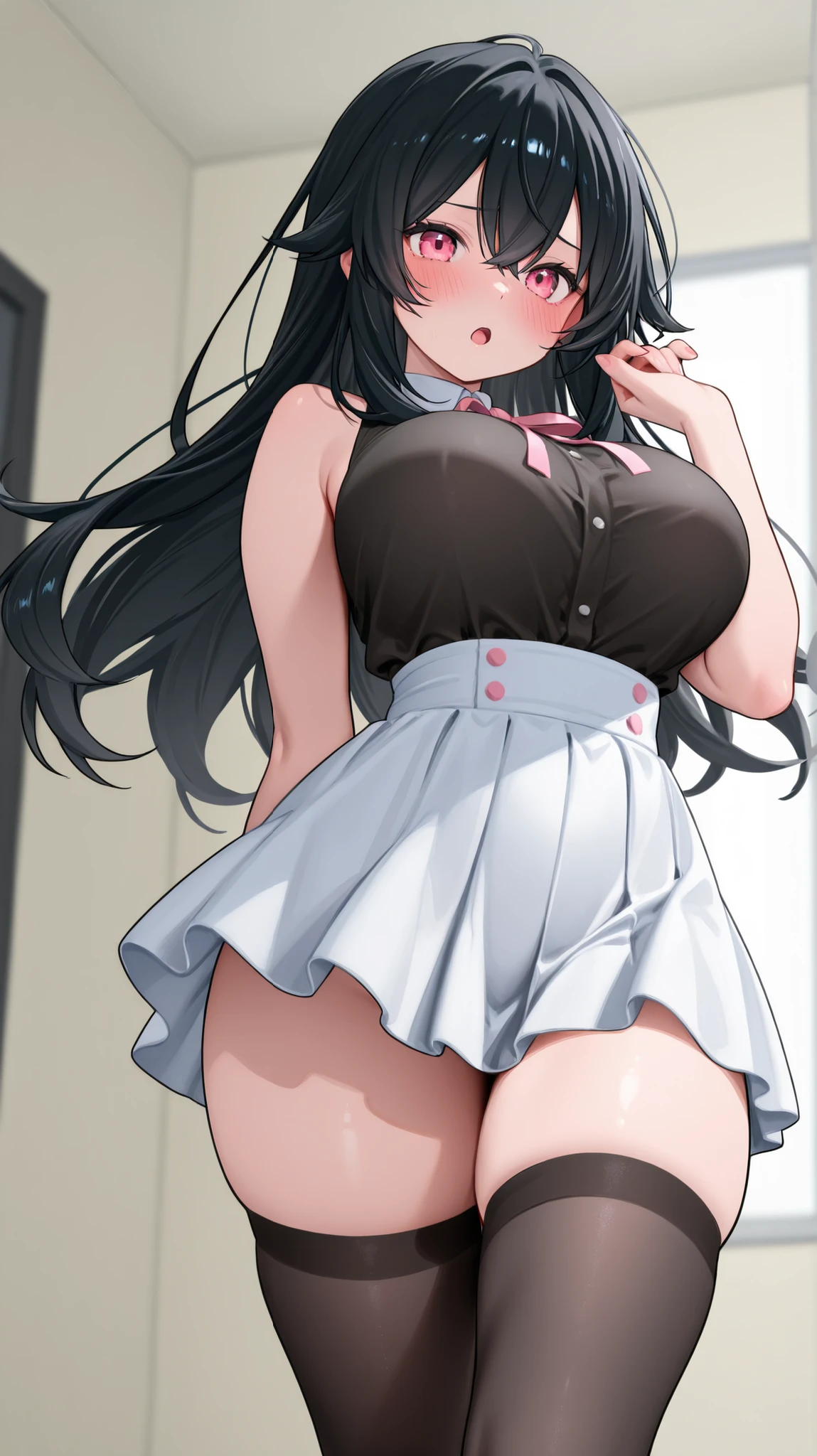 One Woman、One Man、The man is looking up her skirt、Beauty、Florist、All around me are flowers、淫乱Florist店員、Floristの店員、Age 25、flare skirt、Loose and fluffy long hair, Highest quality, Focus on the thighs, smile, panties、Plump thighs、Big Ass、Big 、 Black Hair,My thighs are steaming between the legs 、Sweaty knee-high socks、Angle from directly below、Waiting for a bouquet、apron、Crotch、客にpantiesを見せる