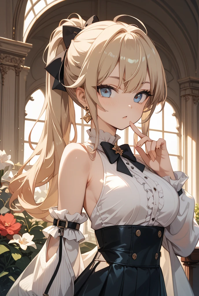 Reines, 1girl, high quality, best quality, illustration, masterpiece, (highly detailed:1.2), (extremely detailed:1.3), flat chest, bra, camisole, spaghetti straps, backless, bare shoulders, young girl, braid, (children:1.2), , in a house, sitting on chair, smiling, detachable sleeve, (selfie:1.2)
