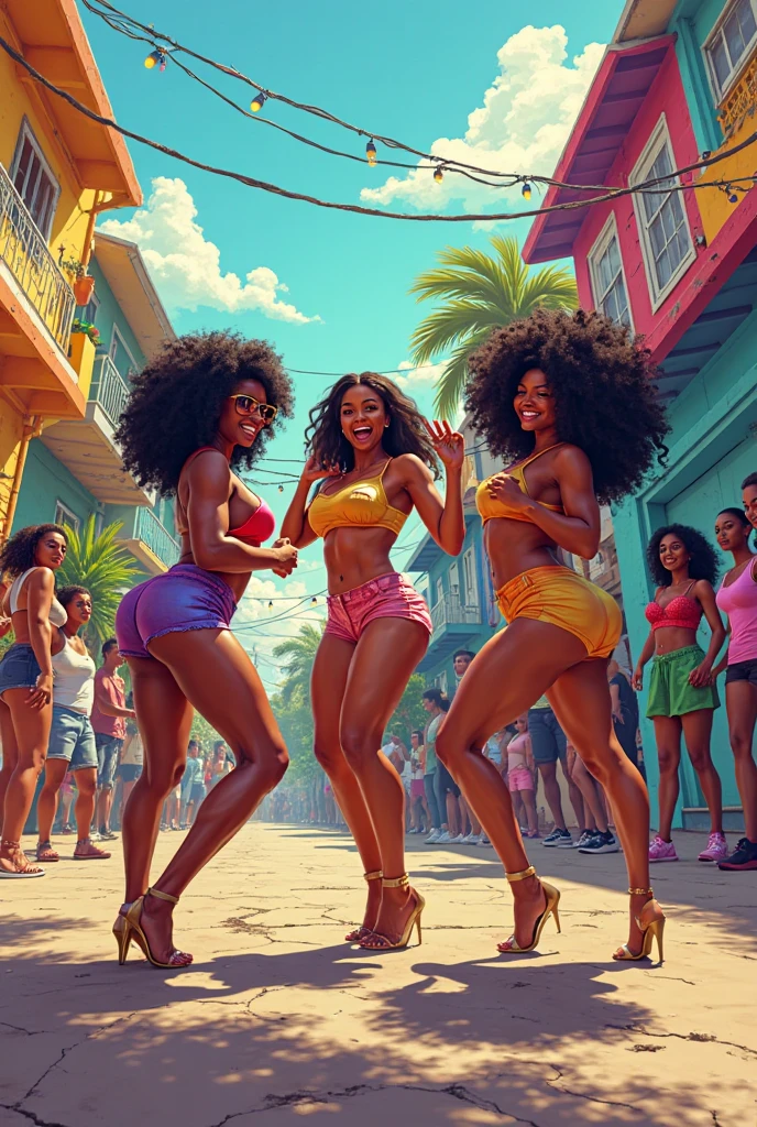three african women in bikinis are standing in a row in a studio,fondo verde obscuro, Buenas caderas ,nalgas gordas y piernas largas., pose sexy, estilo de cuerpo hermoso,grueso y voluptuoso, pose atractiva, lindo sexy robutts, very pose sexy, tendencia en cgstation, Cuerpo perfecto fotorrealista, beautiful symmetrical body, Mujeres africanas, postura de espalda,vista de espalda ,las de zapatillas de cristal