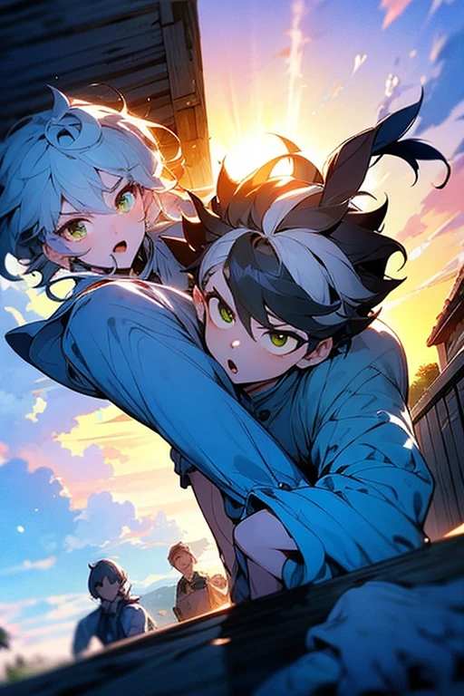 anime boy and girl in mushoku tensei in the bot