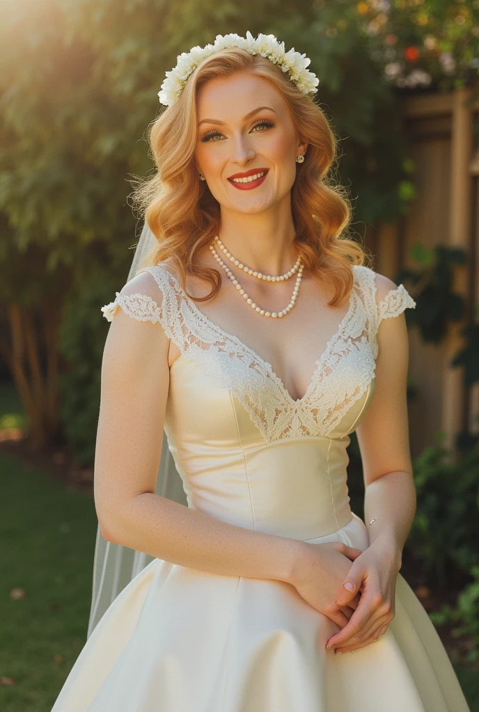 wedd00ing a beautiful ginger redhead milf with thick figure, freckles, chubby body, legs spread, (best quality,4k,8k,highres,masterpiece:1.2),ultra-detailed,(realistic,photorealistic,photo-realistic:1.37),detailed eyes,detailed lips,extremely detailed face,longeyelashes,studio lighting,vivid colors,glamour,sensual,erotic, wedding, bride