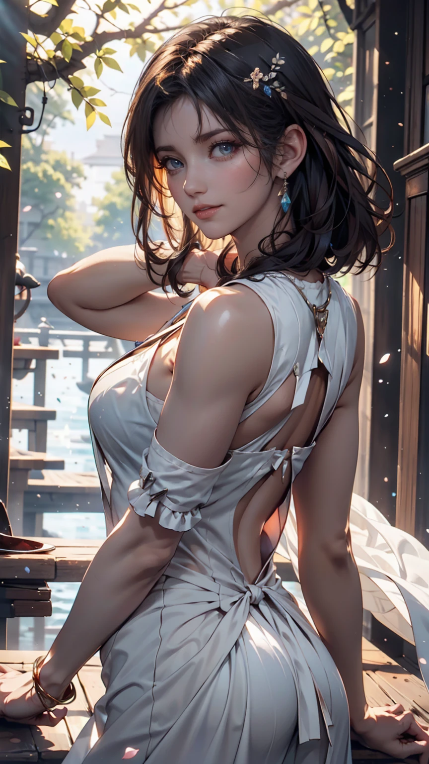 M1lly4c0k2222 ofアクションショット ((邪悪なスーパーマンofスーツ「Man of Steel」of、よりセクシーな黒と銀of露出度of高いバージョンを着ている)), Large Breasts, Toned body, (背景of爆発、Ruined city), Style - BladeRunner2049-8v Complex, High detail, Sharp focus, dramatic, ((Realistic))、Sexy proportions、erotic、Narrow waist、sexy pose、