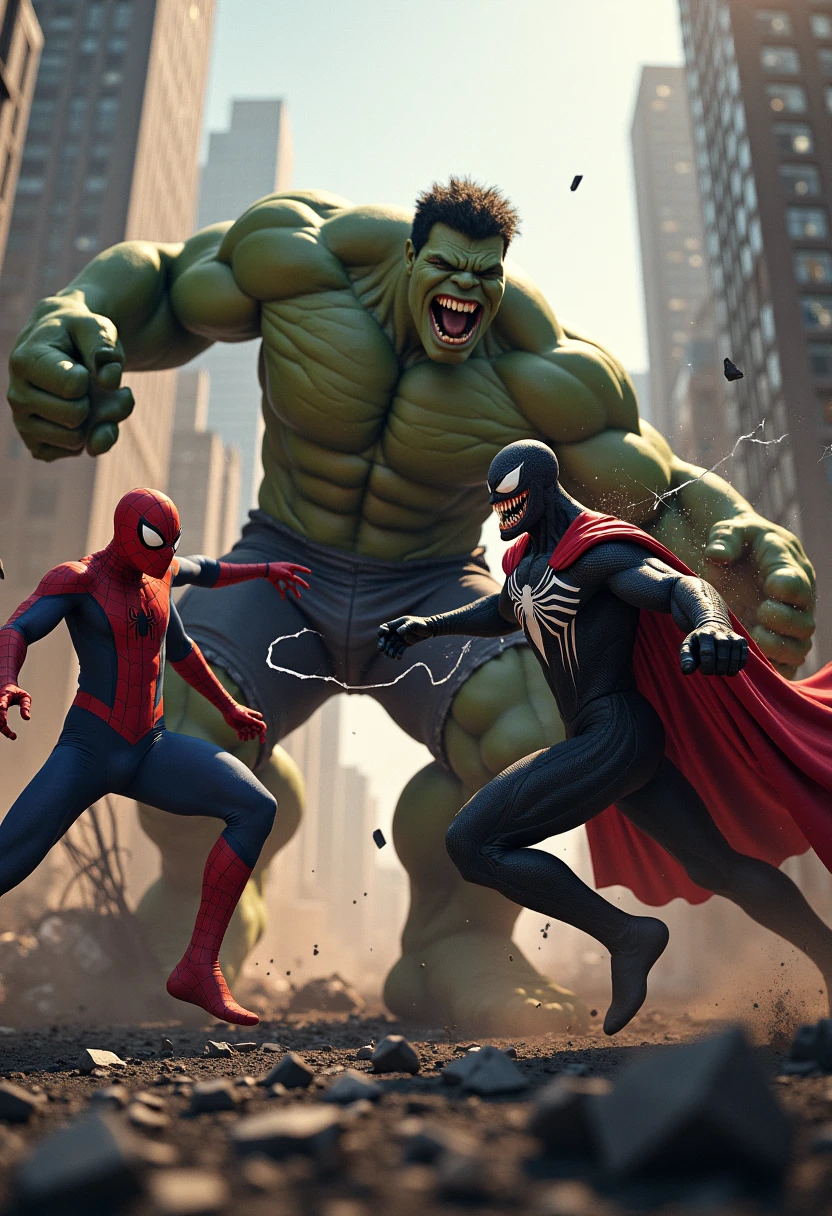 a border incorporating spiderman, the hulk, captain america and batman