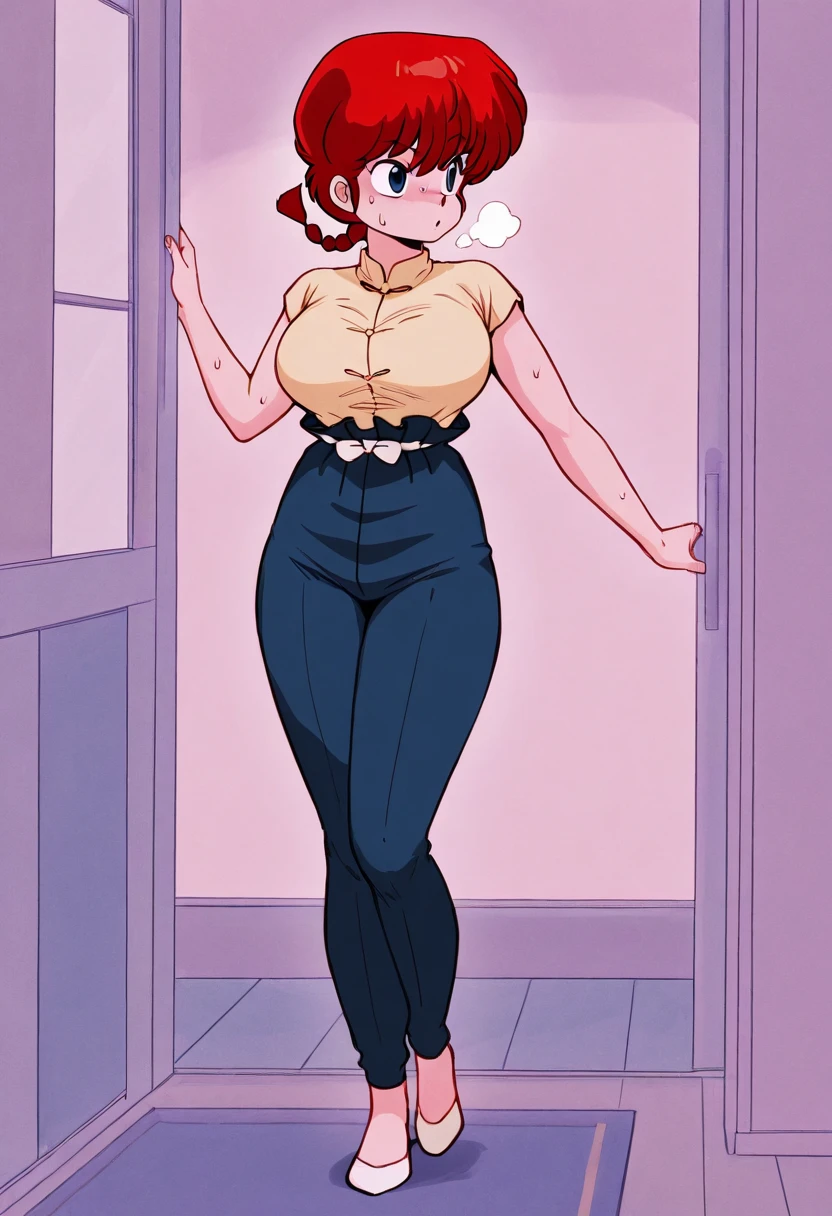 Family guy , female milf, big , Better quality ,lips , Looking , (((yellow short hair))), red shirt , solo ,Huge Breasts , short skirt ,Full body , BLUE pupils