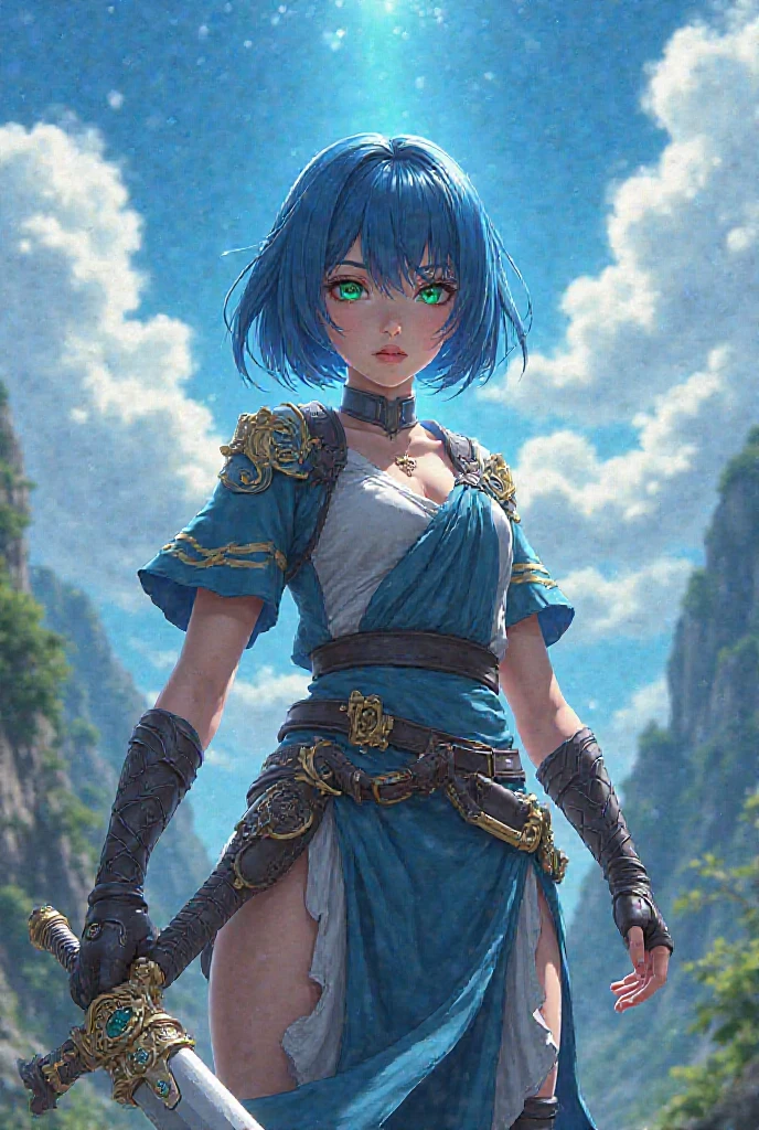 Ilon Wikland, Masamune Shirow, Elsa Beskow, Takeo Takei, Sascha Schneider, Surrealism Mysterious Weird Fantastic Fantasy Sci-Fi, Japanese Anime Beautiful Star on the Mountaintop The Adventures of a Miniskirt Beautiful Girl, perfect voluminous body, detailed masterpiece