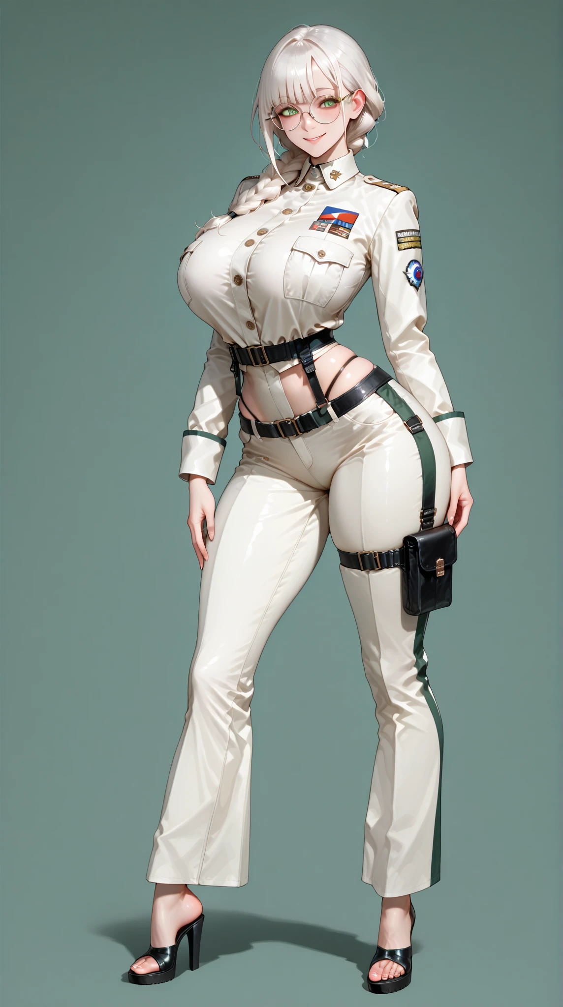 15-year-old girl、Side view、Earth Federation Operator Girl Soldier、Black short hair、Idol-level cuteness、Childish face and appearance、Accurately drawn faces、thin、(leotard:1.3)、Earth Federation Military Uniform、White uniform、(A uniform that fits the body:1.3)、Very thin thighs、Inside the bridge of a battleship、Low angle shot、Anatomically correct、Accurate Fingers、Accurate Rimbuster Piece、Photorealization