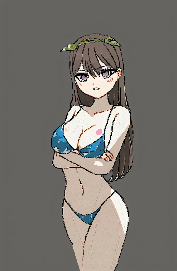 bikini stand front view sketch, front view female body guidelines, front view the female body, female body front view tutorial