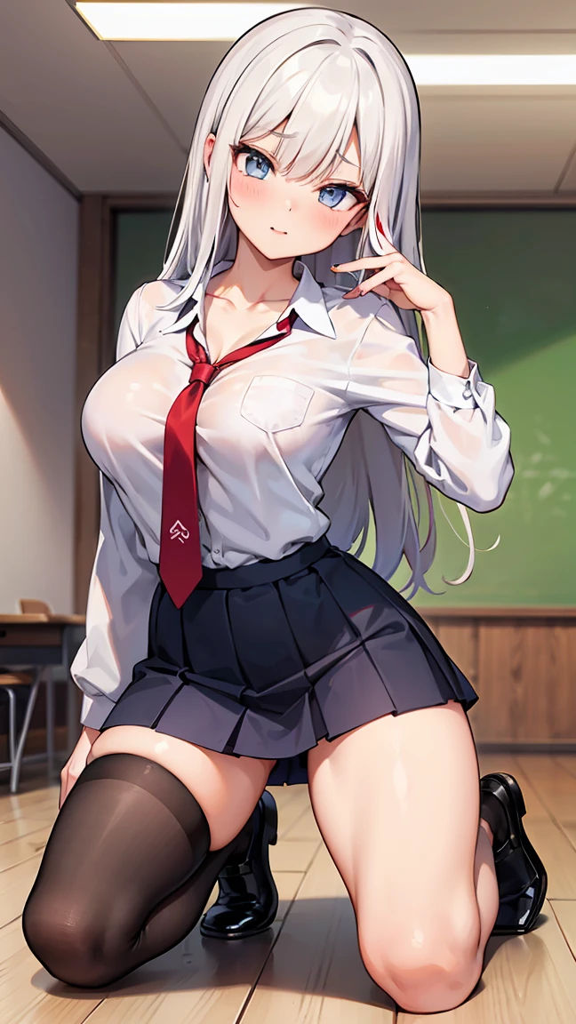 biwa hayahide \(umamusume\), under rim glasses, Sexy body, plump, big tits, sexypose, ((Lift skirt,White panties:1.1)