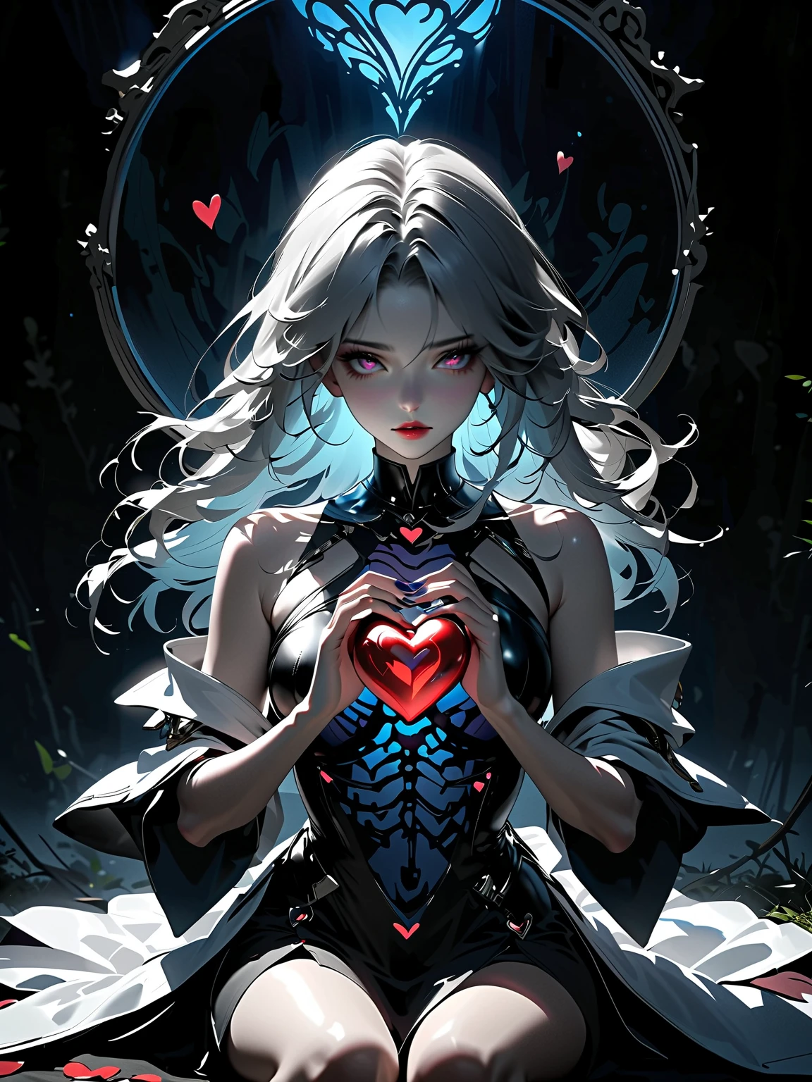 (Masterpiece:1.2, Best Quality), Furina from genshin impact holding the logo of acer predator