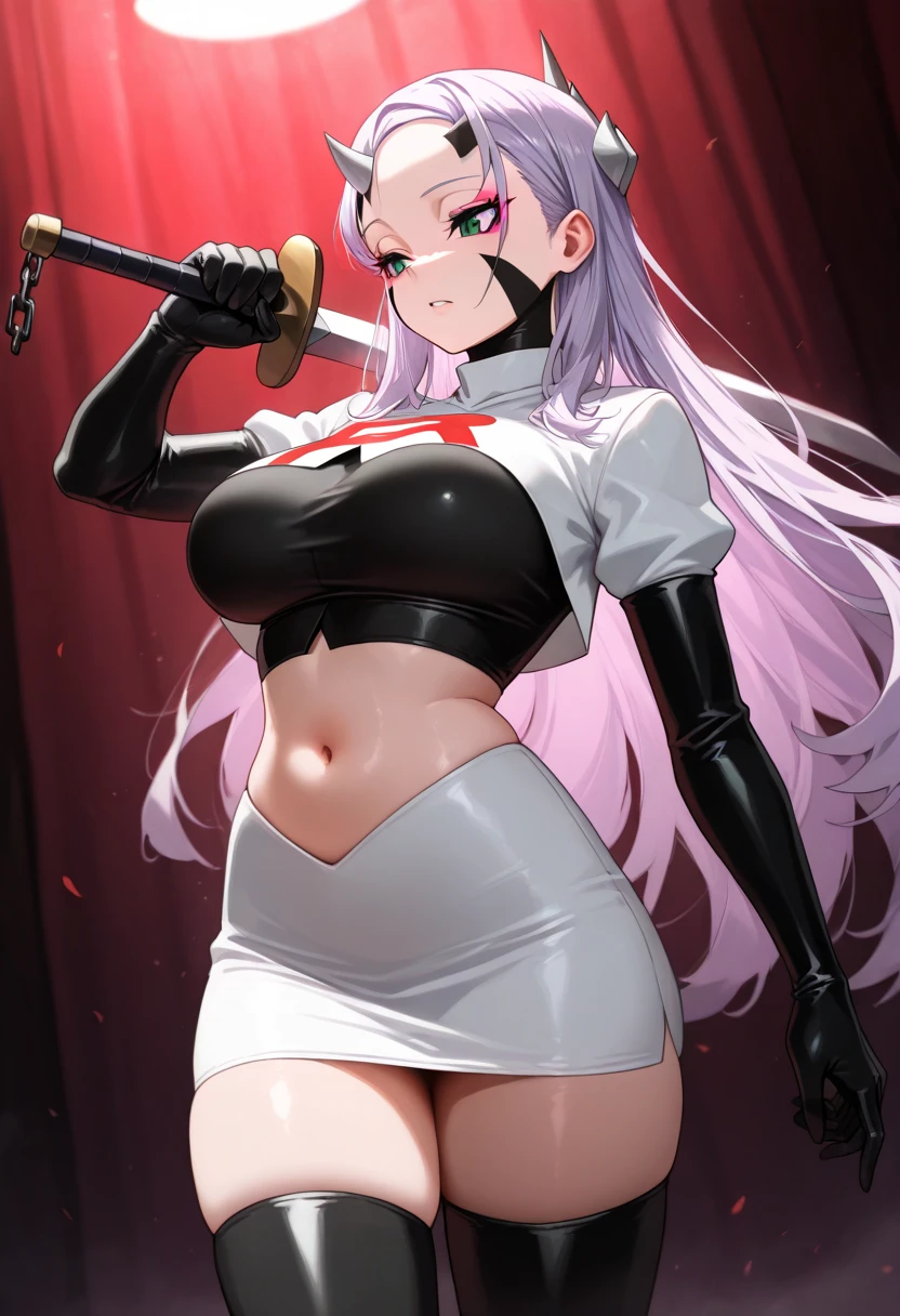 Blush, ((((White color blouse)))), white long boots, (on top of the bed), Kneeling, D-cups, White hair, ahoge, Heart-shaped pupils, blue color eyes, (((((cat ear))))), is shy,White gloves, torogao, Reflectors, Yandere, anime big breast, Chiaroscuro, Ray tracing, shadowing, hyper HD, Masterpiece, Accurate, Anatomically correct, Textured skin, Super detail, High details, High quality, Award-Awarded, Best quality, A high resolution, 16k,(There is love around you),((((Tempting)))),((Get wet,semi transparent)),no extra limbs,((a white choker)),((Stick out her tongue,Lick the white liquid))