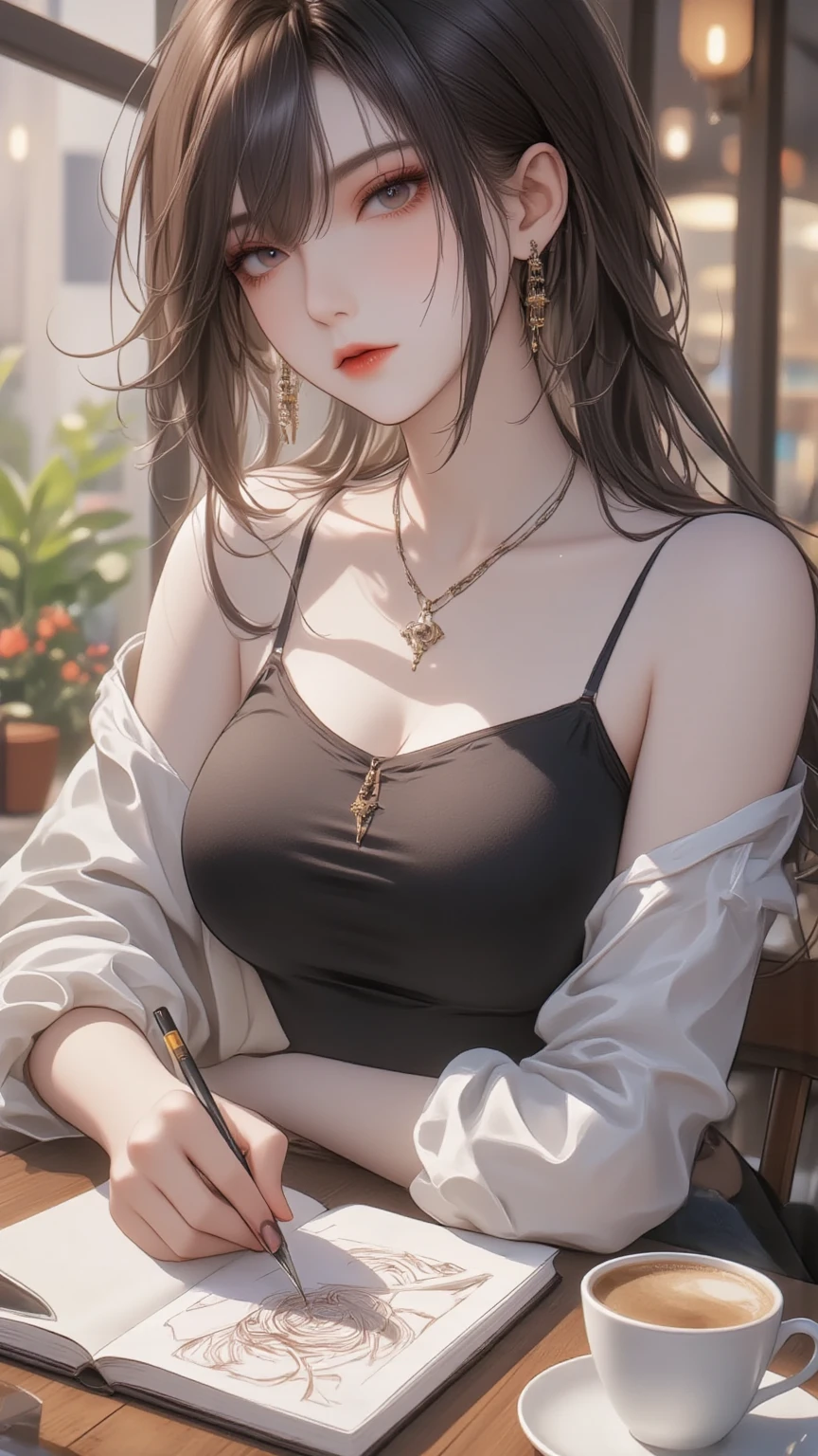 (show bra:1.8),(Neat women in formal wear in the hotel lobby.:1.3) They are wearing pearl necklaces and earrings. They carry small black bags.beautiful eyes.One female voice is wearing a party dress revealing her shoulders.Beautiful face. Very realistic photographs.Small but beautiful breast shape. A little cleavage is visible.There are a lot of people around.Dresses in different colours and shapes.,asian girl