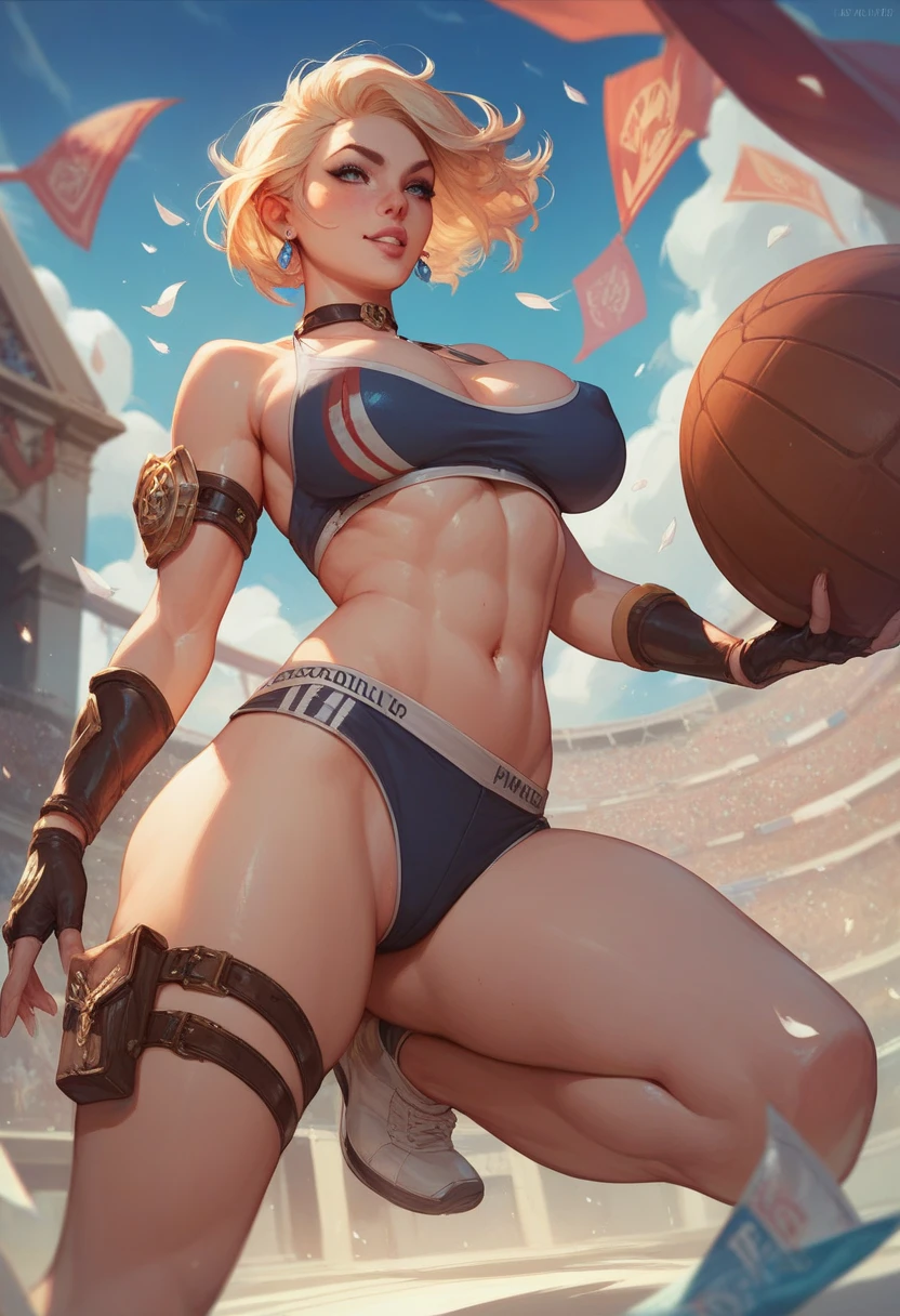 huge tit，Peach buttocks，Playing the Basketball，Beautuful Women，Muscle woman