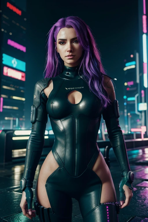 (Hyper-realistic), (lightening), (High resolution), (32k), (extremely detailed), (masterpiece), (realistic),(realistic skin),(extremely detailed skin), portrait of a cyber-android girl, purple hair, cyberpunk haircut, tied up, cyberpunk hairstyle, long hair, the most beautiful in the world, beautiful face, beautiful hands, Beautiful eyes, semi cyber-android body.
Sexy light outfit, light reflections, outdoors, futuristic cyber city, day, Cyber Red Light district background, professional photography of a beautiful detailed woman, sharpness, Spectacular, award winning, cinematic lighting, unreal octane renderer, dtx volumetrics, (depth of field, Motion blur:1.3)