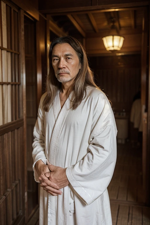 style of junji ito　fullnude　frontage　Ugly middle-aged man　The long-haired　Sit on the throne with a hu seat　Profanity background　full bodyesbian