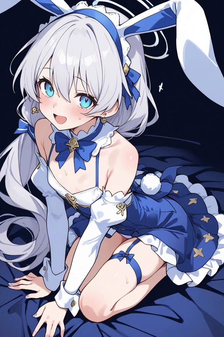 ((2D beautiful girl、top-quality、Perfect Finger 1.2、Perfect Anatomy 1.2、extremely delicate and beautiful illustration))、Solio、cute petit girl、(transform sequence)、(blanche(Princess leotard))、6years old、Lori、Chiquita、Fractal Art、baby-face、((stright long hair))、big drooping eyes、A smile、Full body depiction、（1 persons）、（white aristocratic leotard）、Inside the Royal Palace、The color of the costume is blue and white、cat ear、Princess、A slender、