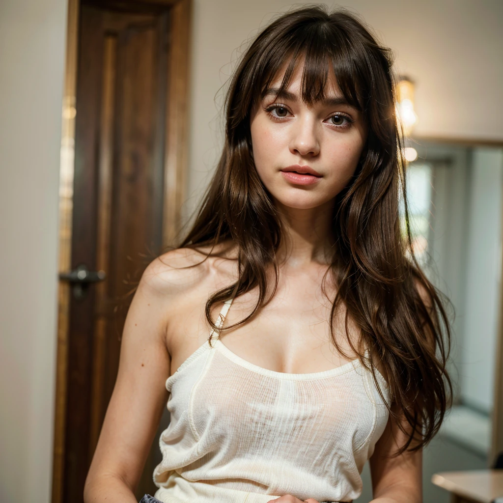 1 woman,22 years old , wavy hair, dark brown eyes, a miami
