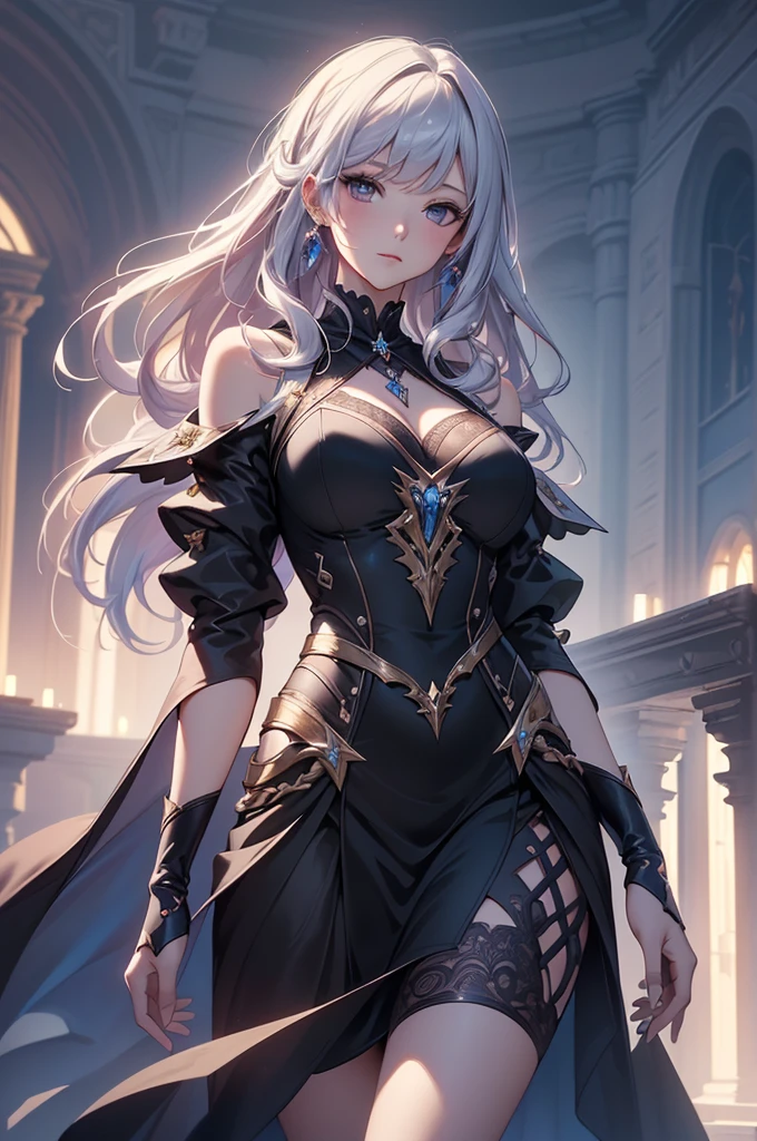 masterpiece,highest quality,Highly detailed face,fine grain,Sparkling eyes,Highlighted eyes,Medium chest,pretty girl,smile,Cat ear,Beautiful silver hair,Pink inside,Beautiful pink eyes,Oversized shirt、skirt、black tights,Flower storm,Waterfront
