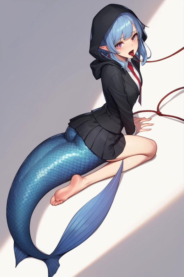 ((Highest quality)), ((masterpiece)), ((detailed)),((Browsing Caution)) (Rubber Floor)　{{????}} ((Sujiman))(((dark long dragon ????? girl))) 
(Transparent　Swimwear) 　 ((Transparent ?????????))
Blue Hair,Red Eye,Long Hair　(Black knee-high sandals)
 (Hot and glowing skin) Wet　Embarrassing　????????????