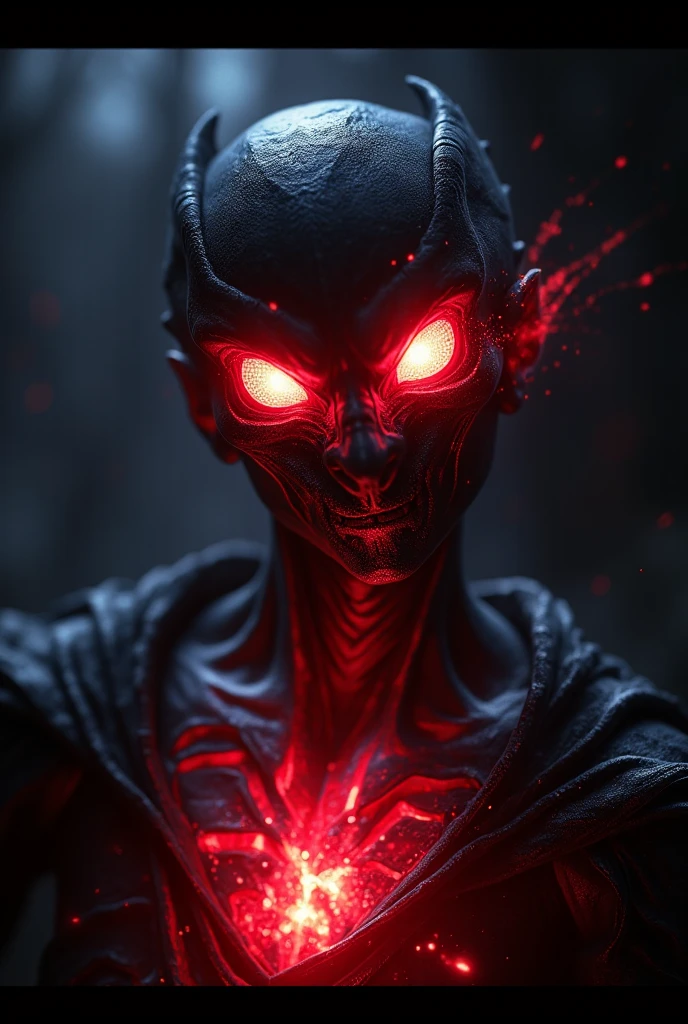 Photorealistic, hyperdetailed, scene of unnatural Transdimensional being, his complete insanity and madness on display, a visionary, unexpected showcase of a broken mind, twisted by a lost soul, (haunted by visions of the past and future which surround him:1.5), volumetric cinematic lighting, dark backdrop with mystical effects, UHD, shot on V-raptor XL