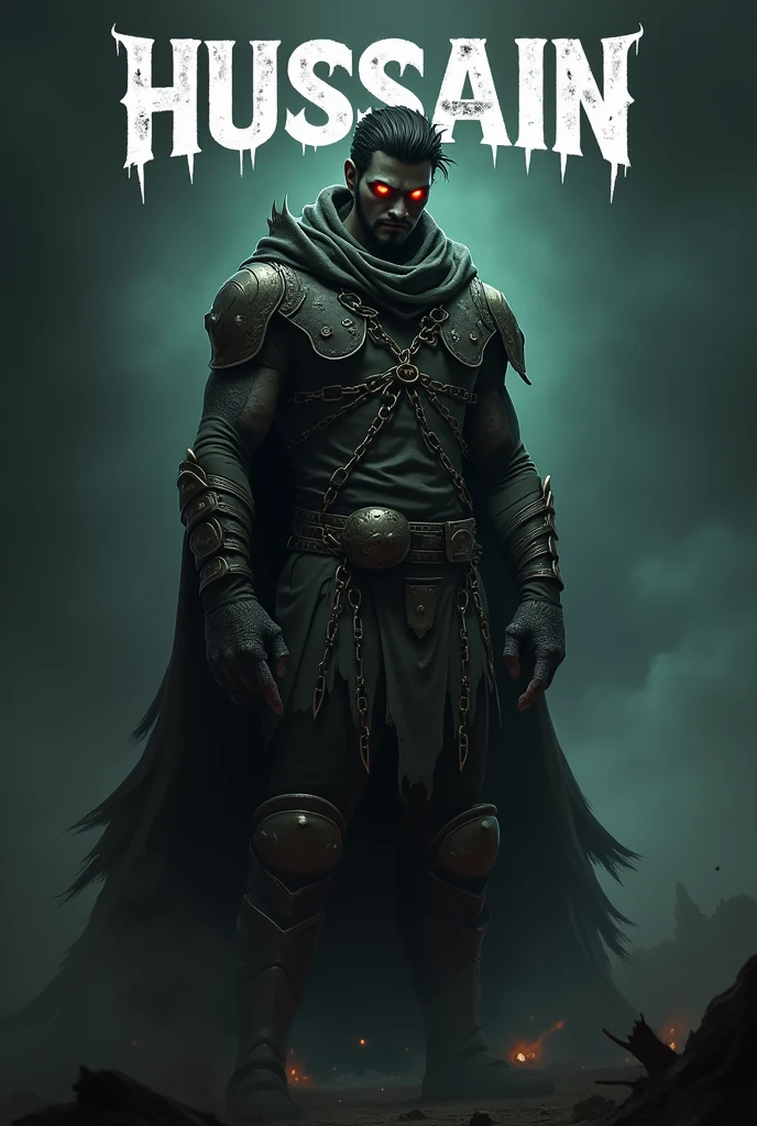 a man with a gun in his hand, glowing eyes, mask, dark, bsft