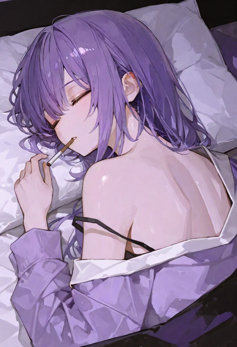 Highest quality, Soft Light, Ultra-high resolution,boy, alone, (Ecstatic face), (Purple eyes), Beautiful face in every detail,(High resolution detail of human skin texture), (White wavy medium length hair),Dress shirt,tie,(Fellatio gestures:1.3), (Open your mouth:1.2),tongue,(Sweat:1.5),Sigh,Saliva dripping from the mouth,Spread your legs,My leg is being grabbed,Panties,Flat Chest,Swollen crotch,Having an erection,Half-naked