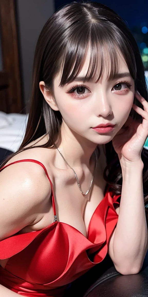 (RAW photo: 1.2), top quality, beautiful detailed girl, bunny girl, lying in bed, from above, very detailed eyes and face, beautiful detailed eyes, huge file size, high resolution, 8k wallpaper, fine detail, highly detailed ticker uniform 8k wallpaper, light on face, movie lighting, 16 year old girl, sexy pose, (photorealism: 1.4), illustration, surrealism, from above, super detail, masterpiece, playboy bunny, fishnet pantyhose, short hair