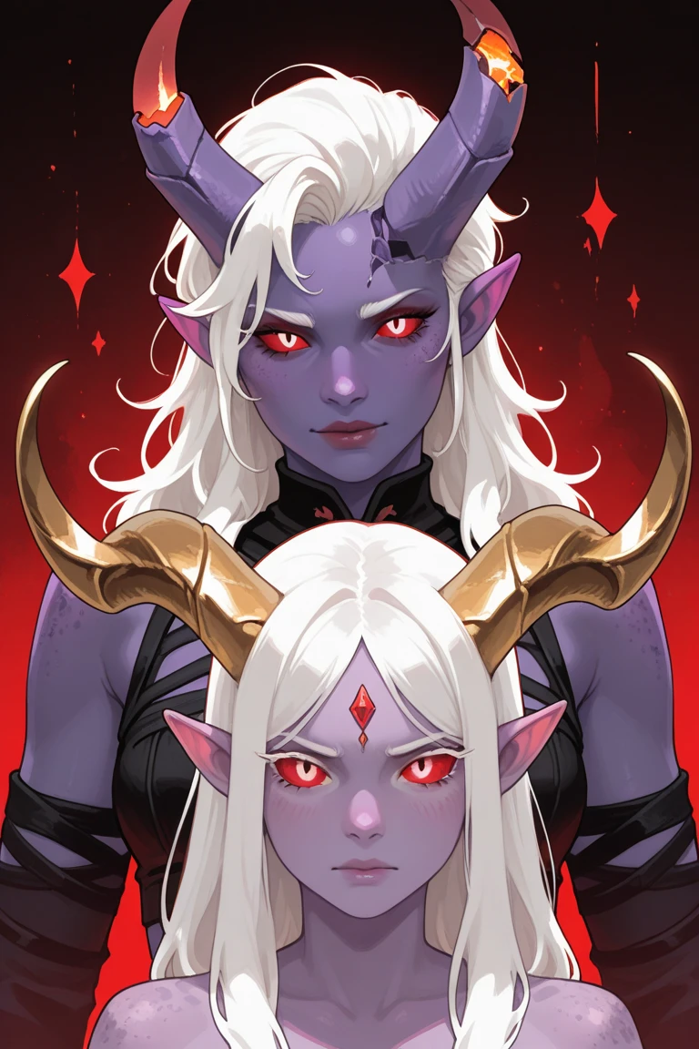 (1girl) (digital) (in detailed theater, (horns, armor, colored skin, monster girl, demon girl, tentacles, claws, crazy red eyes eyetype)) , best quality, <lora:boldline:0.2> <lora:hairdetailer:0.2> slaanesh <lora:slaanesh:1>